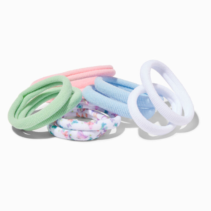 Claire&#39;s Club Pastel Butterfly Rolled Hair Ties - 10 Pack,