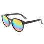 Round Rainbow Mirrored Sunglasses - Black,