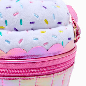 Claire&#39;s Club Pink Cupcake Crossbody Bag,