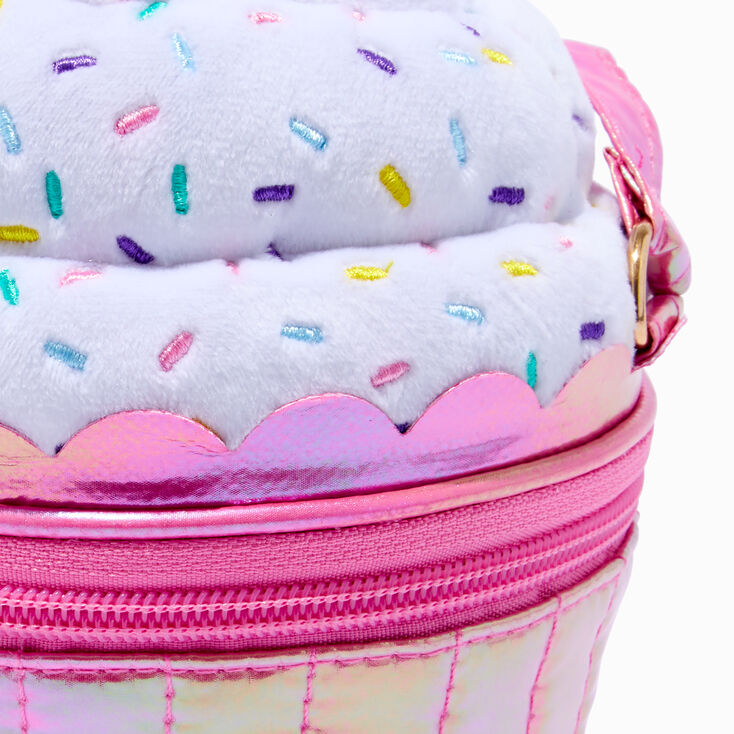 Claire&#39;s Club Pink Cupcake Crossbody Bag,