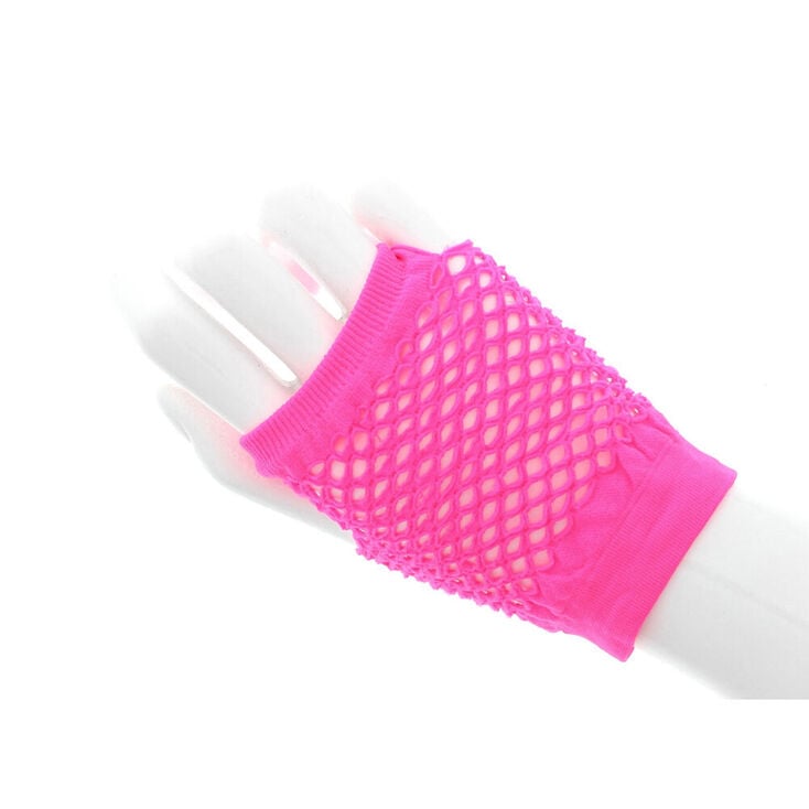 Flash Fishnet Gloves - Pink,