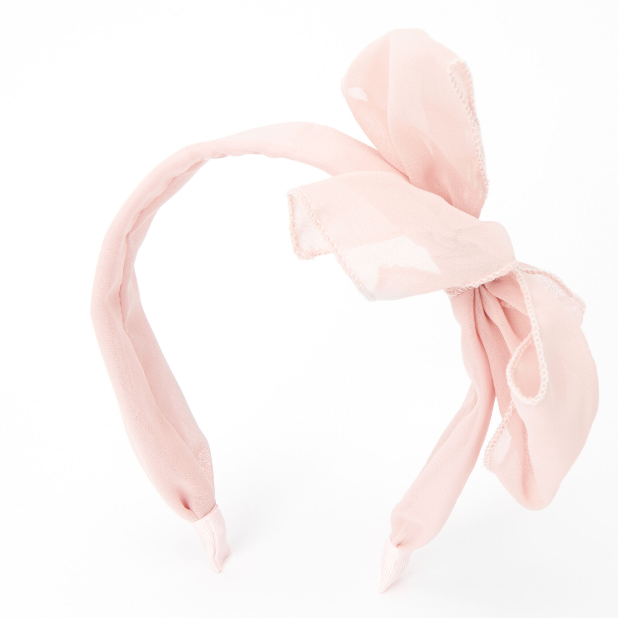 Chiffon Knotted Bow Headband - Pink,