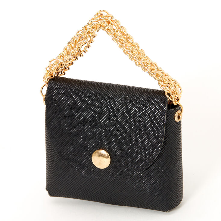 Black Mini Purse Earbud Case Cover - Compatible With Apple AirPods&reg;,