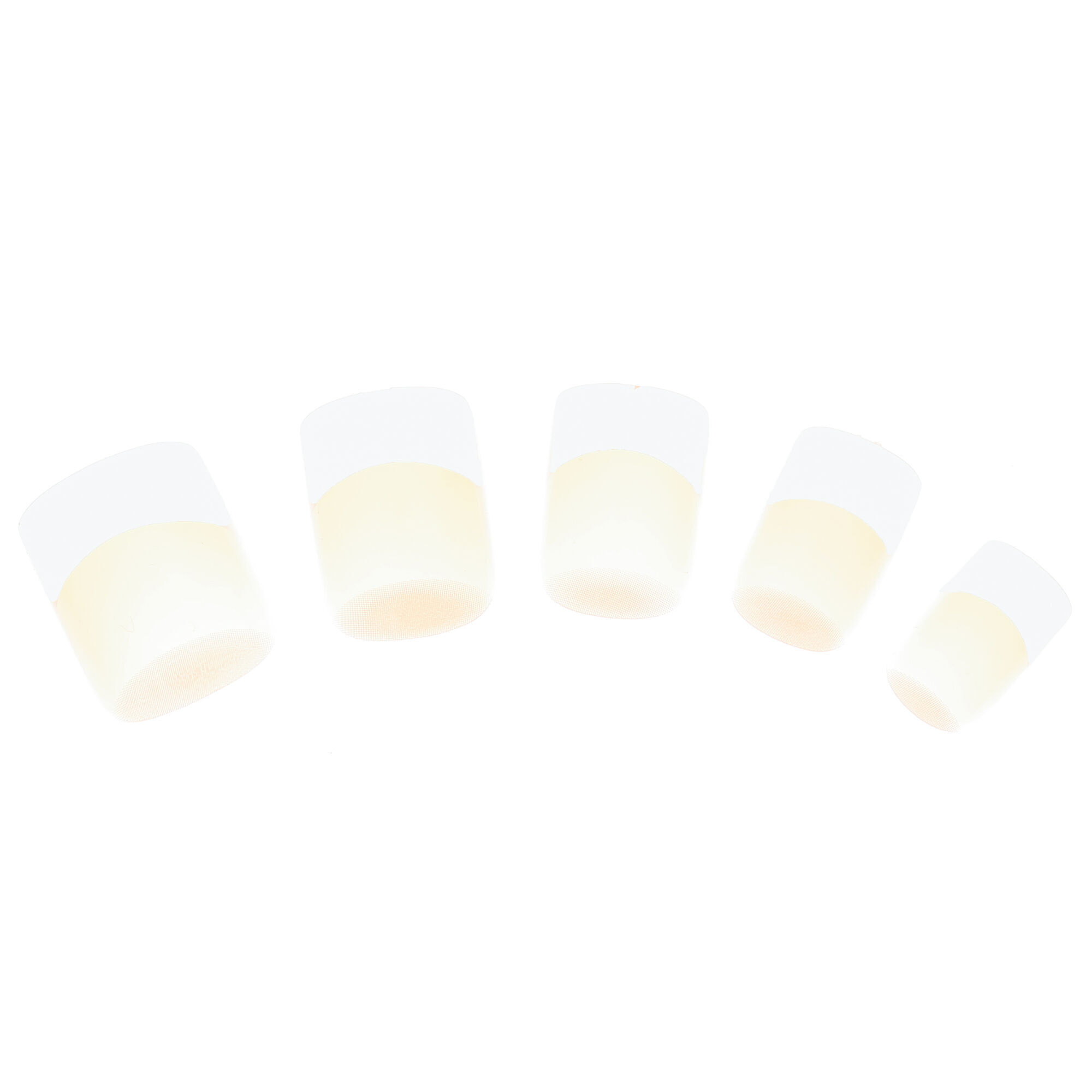 Traditional French Manicure Square Faux Nail Set - Nude, 100 Pack,
