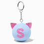 Initial Cat Ears Stress Ball Keychain - S,