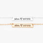 Bracelets &laquo;&nbsp;Soul Sisters&nbsp;&raquo; - Lot de 2,