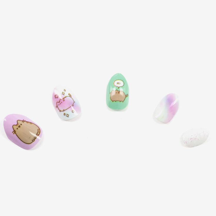 Faux ongles autocollants iris&eacute;s Pusheen&reg; - Lot de 20,