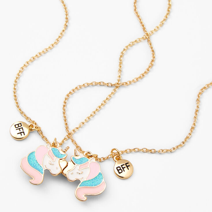 Best Friends Glitter Unicorn Pendant Necklaces - 2 Pack,