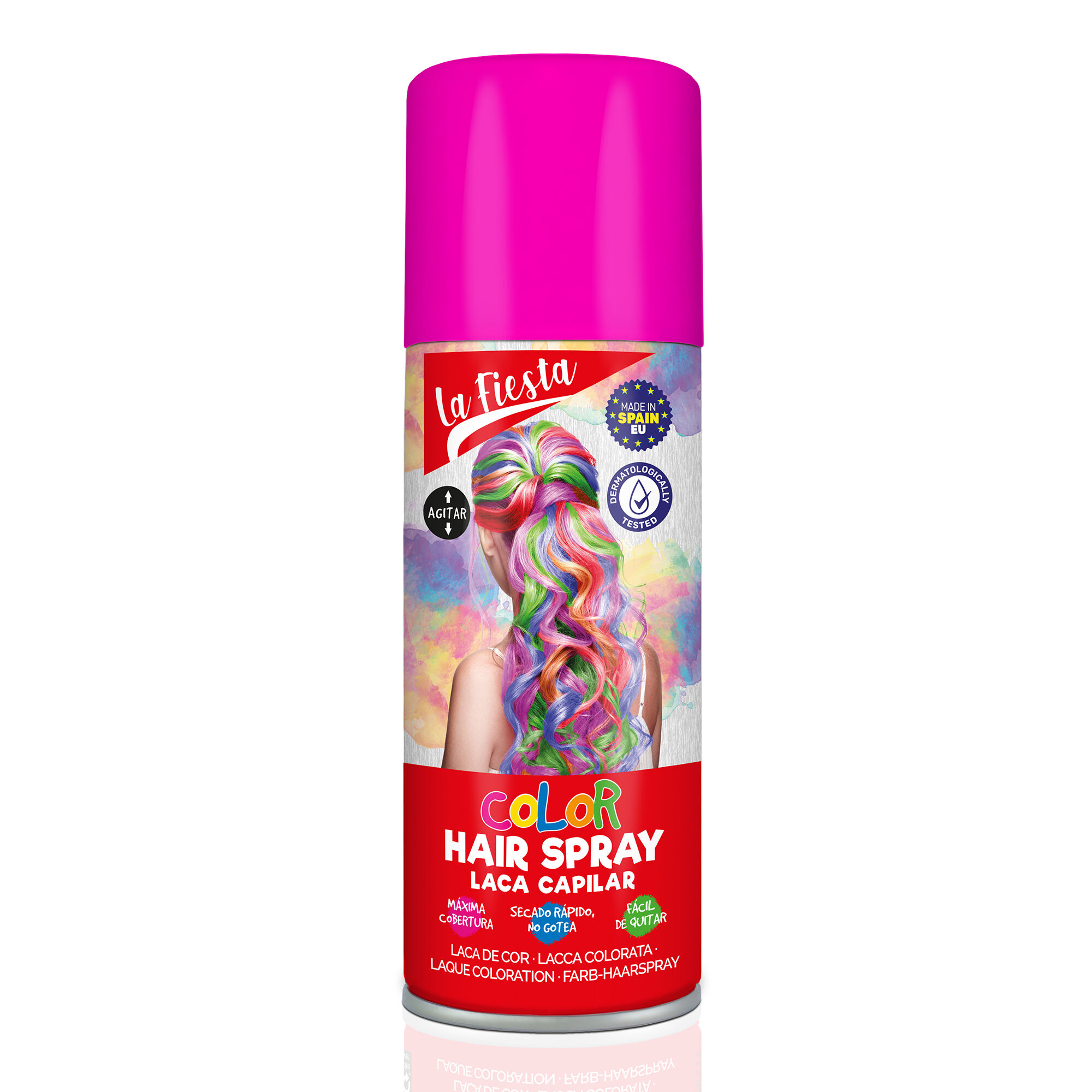 Laque à paillettes colorée La Fiesta - Rose fluo,