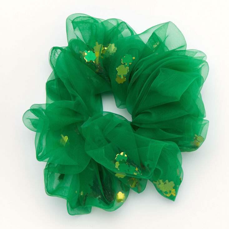 St Patricks Day Oversize Scrunchie - Green,