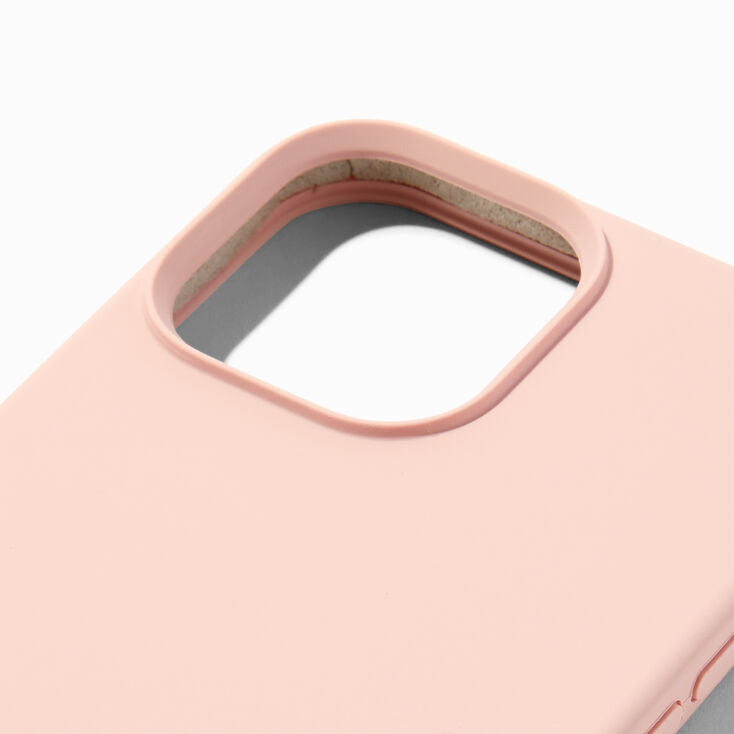 Solid Blush Pink Silicone Phone Case - Fits iPhone&reg; 13 Pro Max,
