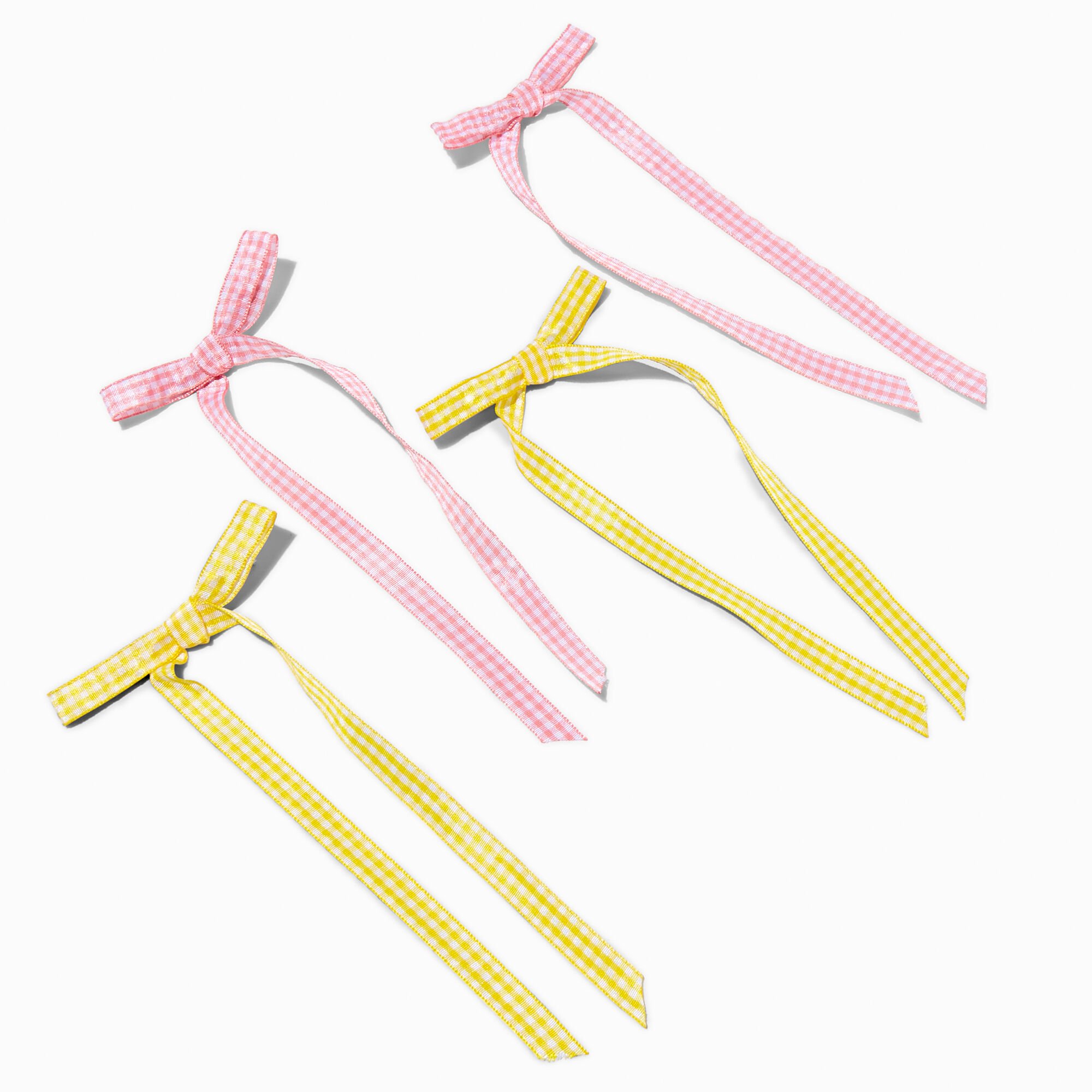 Nœuds pour cheveux vichy Claire's Club - Lot de 4,