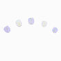 Claire&#39;s Club Purple Snowflake Square Press On Vegan Faux Nail Set - 10 Pack,