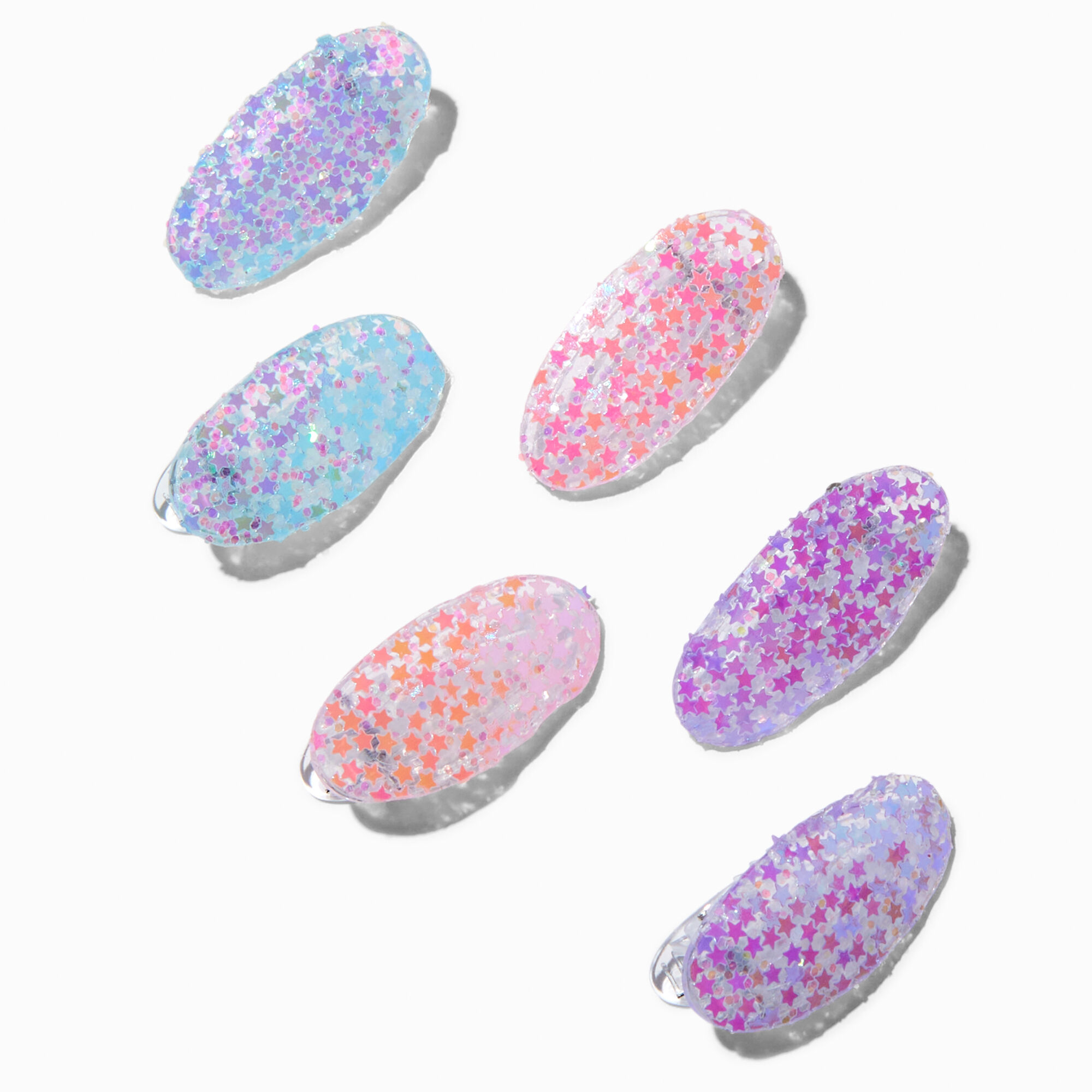 View Claires Club Mermaid Star Glitter Hair Clips 6 Pack information