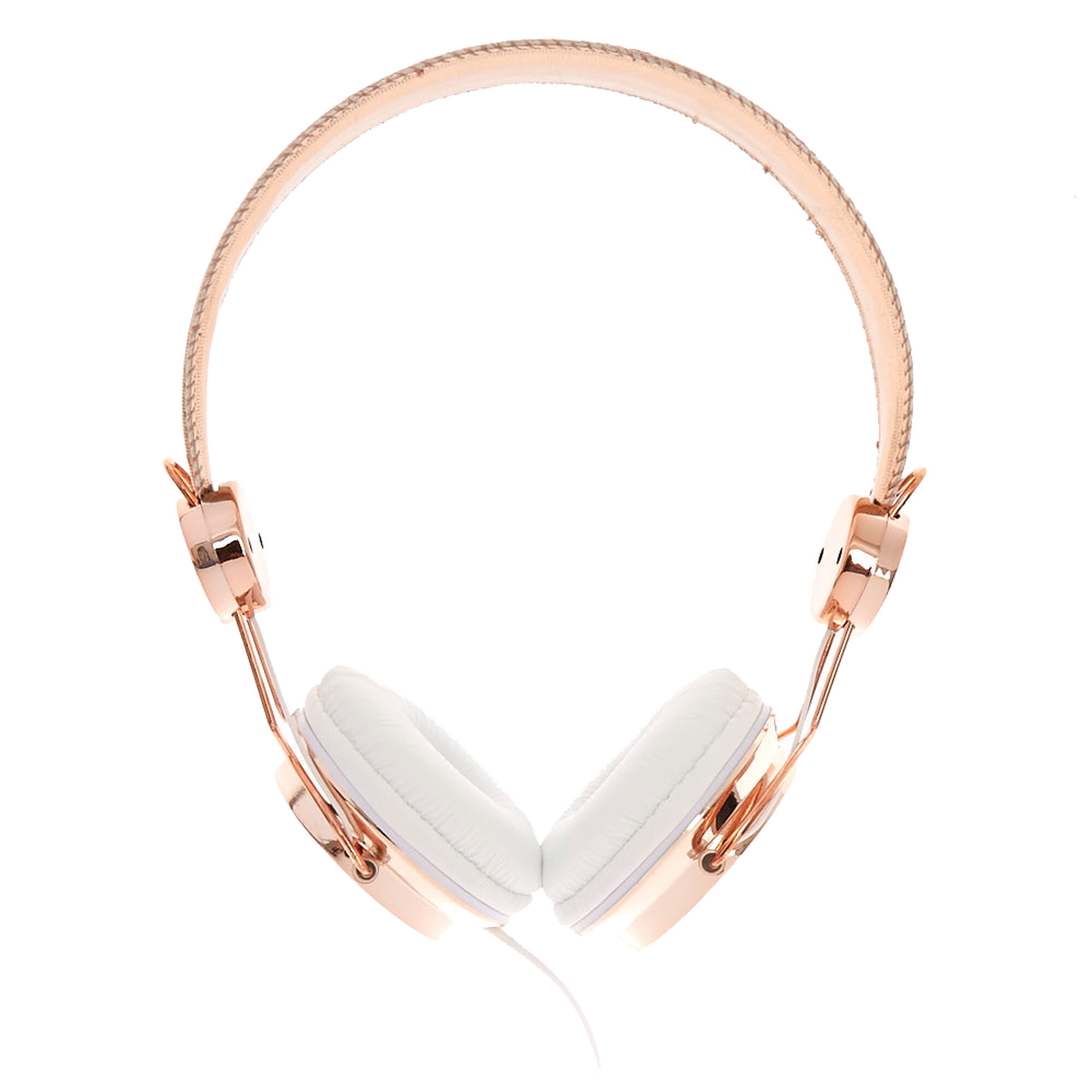 Rose Gold Tone Marble Print Headphones Claire S