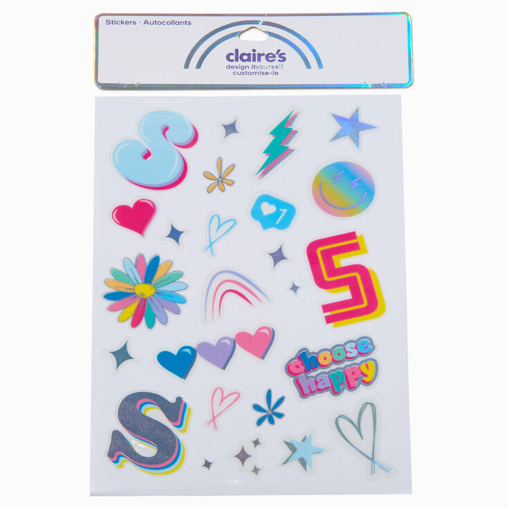 DIY &#39;S&#39; Initial Stickers,