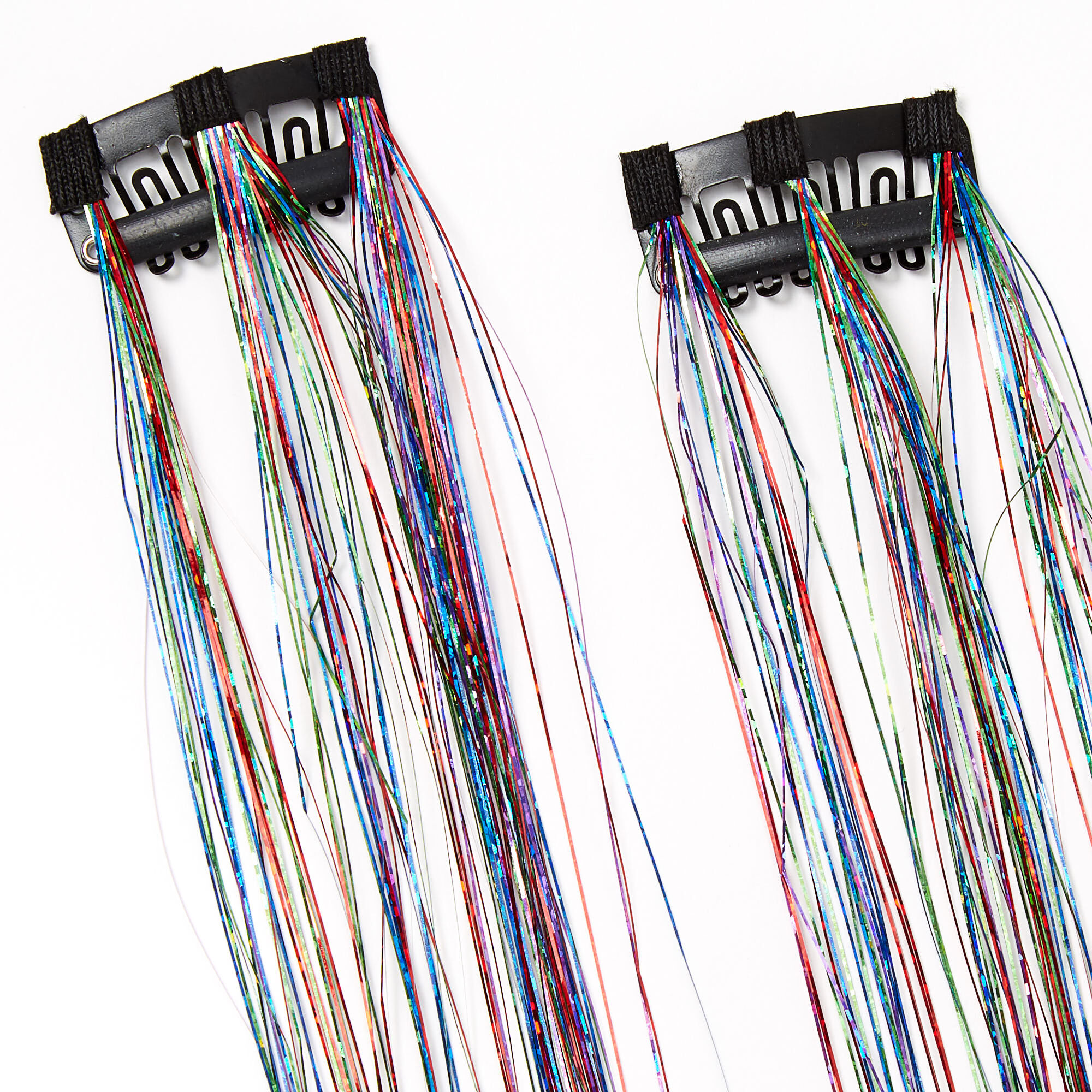 Rainbow Clip In Hair Tinsel - 2 Pack,