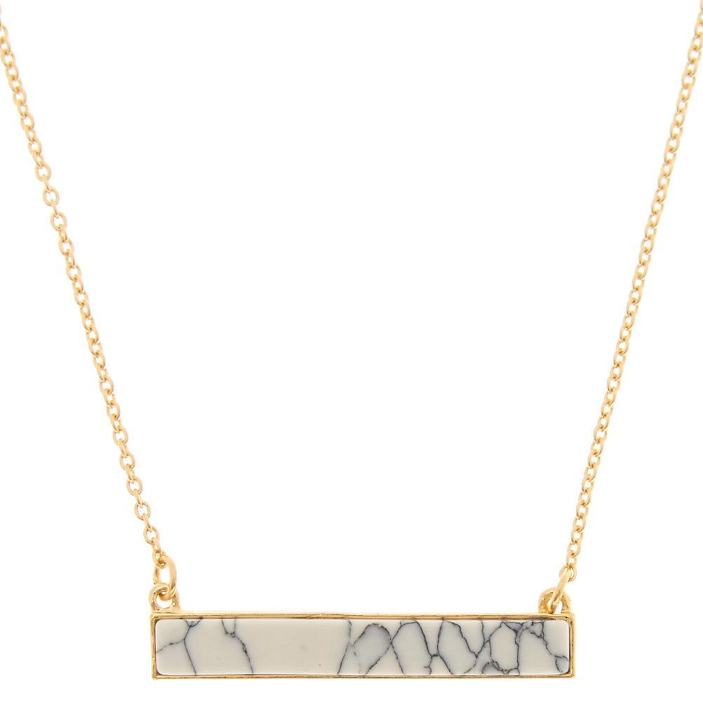 Marble bar necklace deals