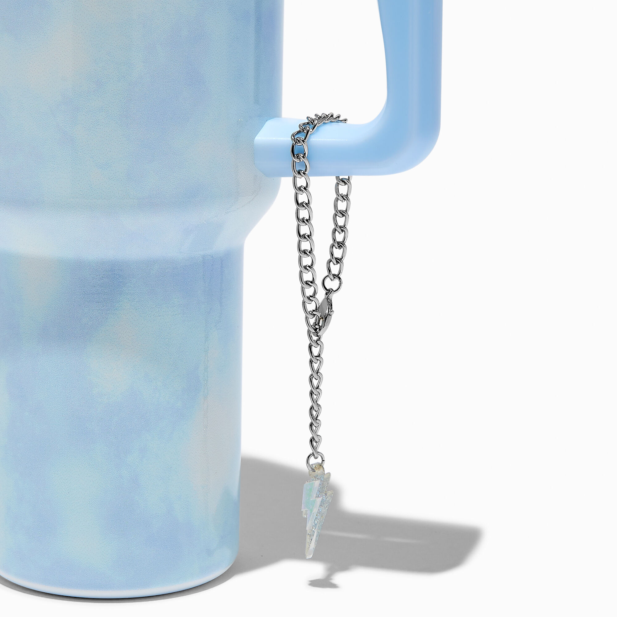 White Lightning Bolt Handle Charm