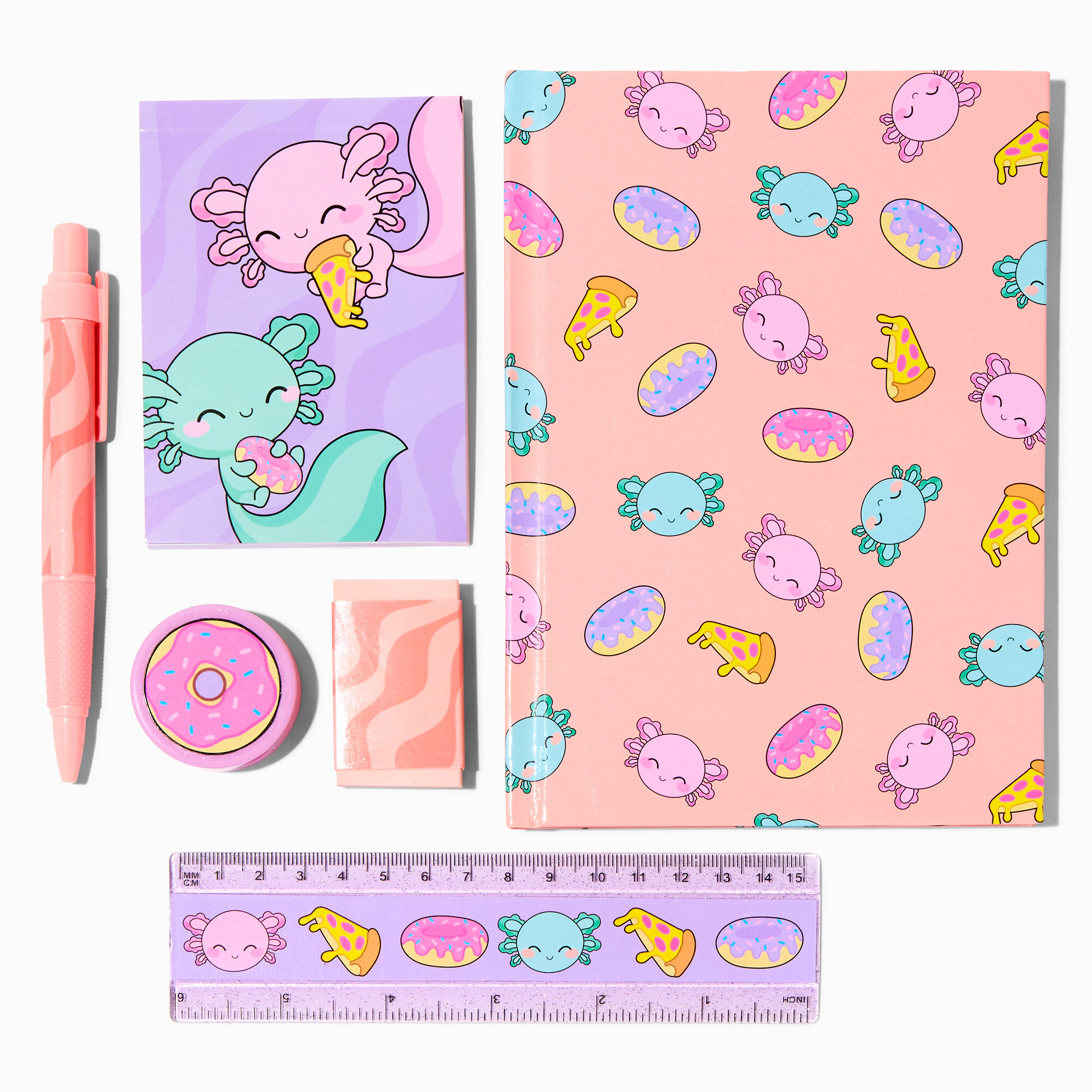 View Claires Donut Axolotl Stationery Set information