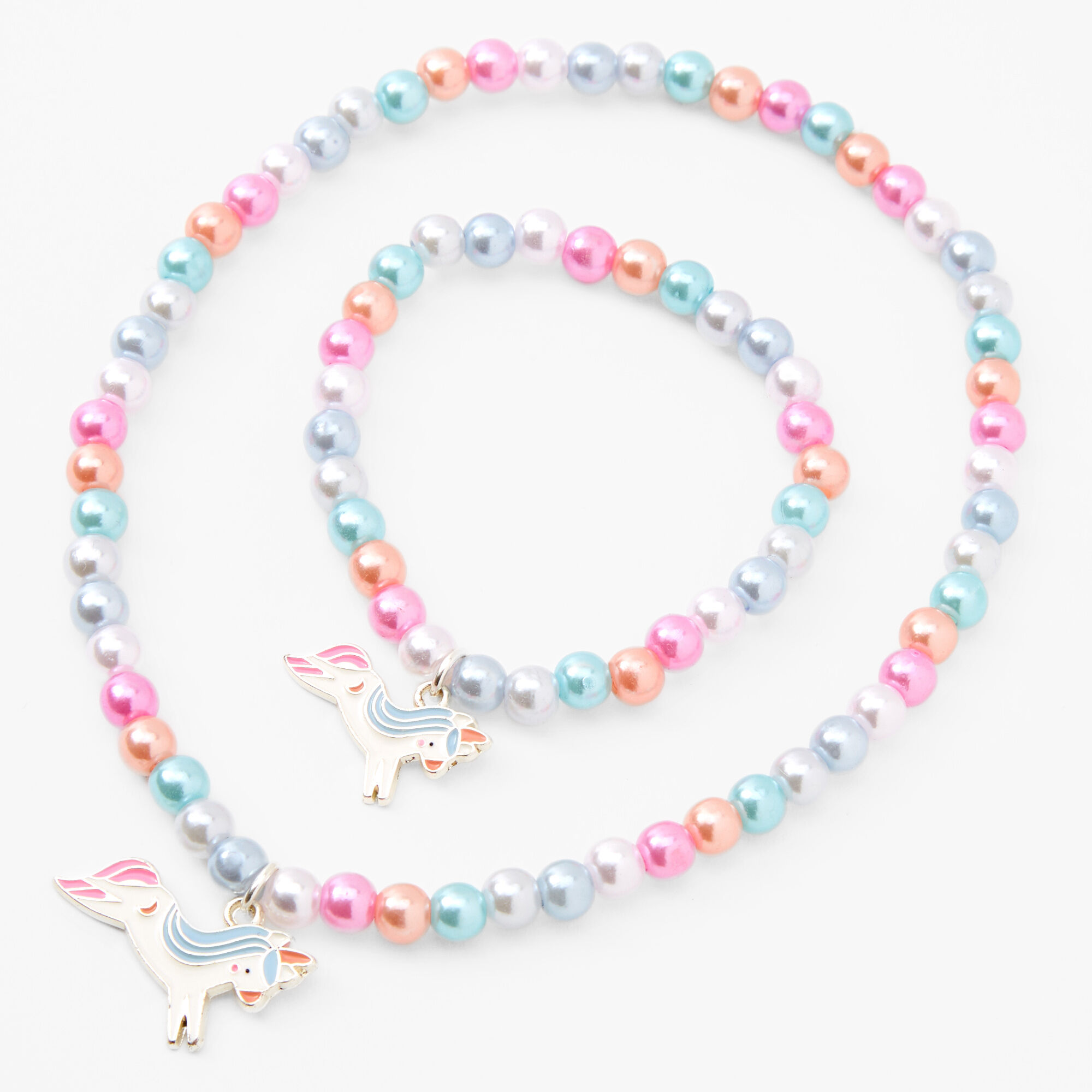Unicorn necklace with shop pearl