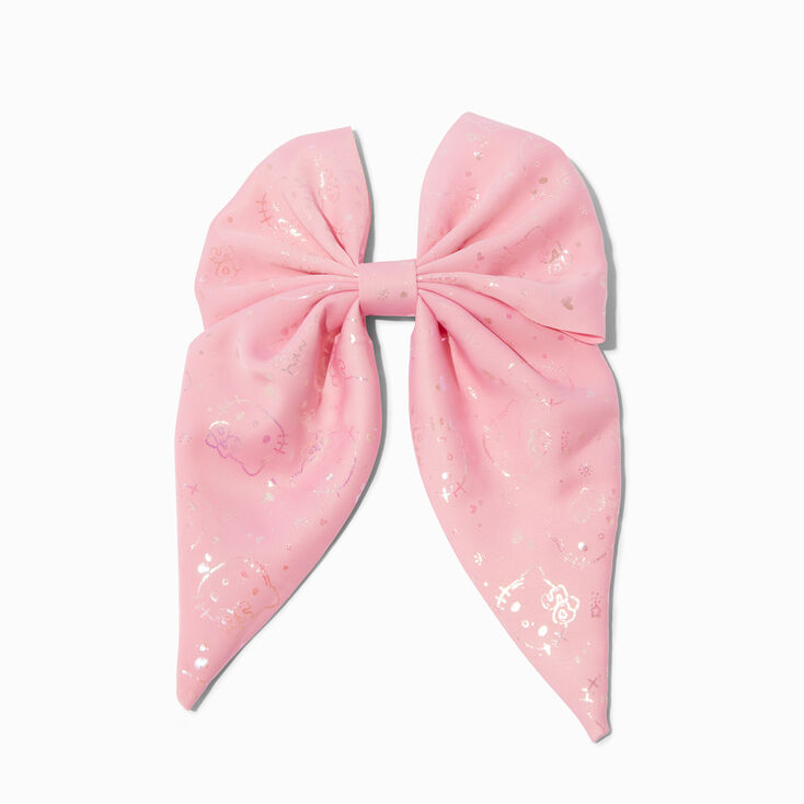 Hello Kitty&reg; 50th Anniversary Claire&#39;s Exclusive Holographic Hair Bow,