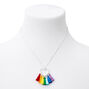 Silver Rainbow Tassel Pendant Necklace,