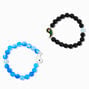 Bracelets &eacute;lastiques perl&eacute;s yin et yang best friends - Lot de 2,
