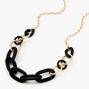 Gold &amp; Matte Black Chain Link Necklace,