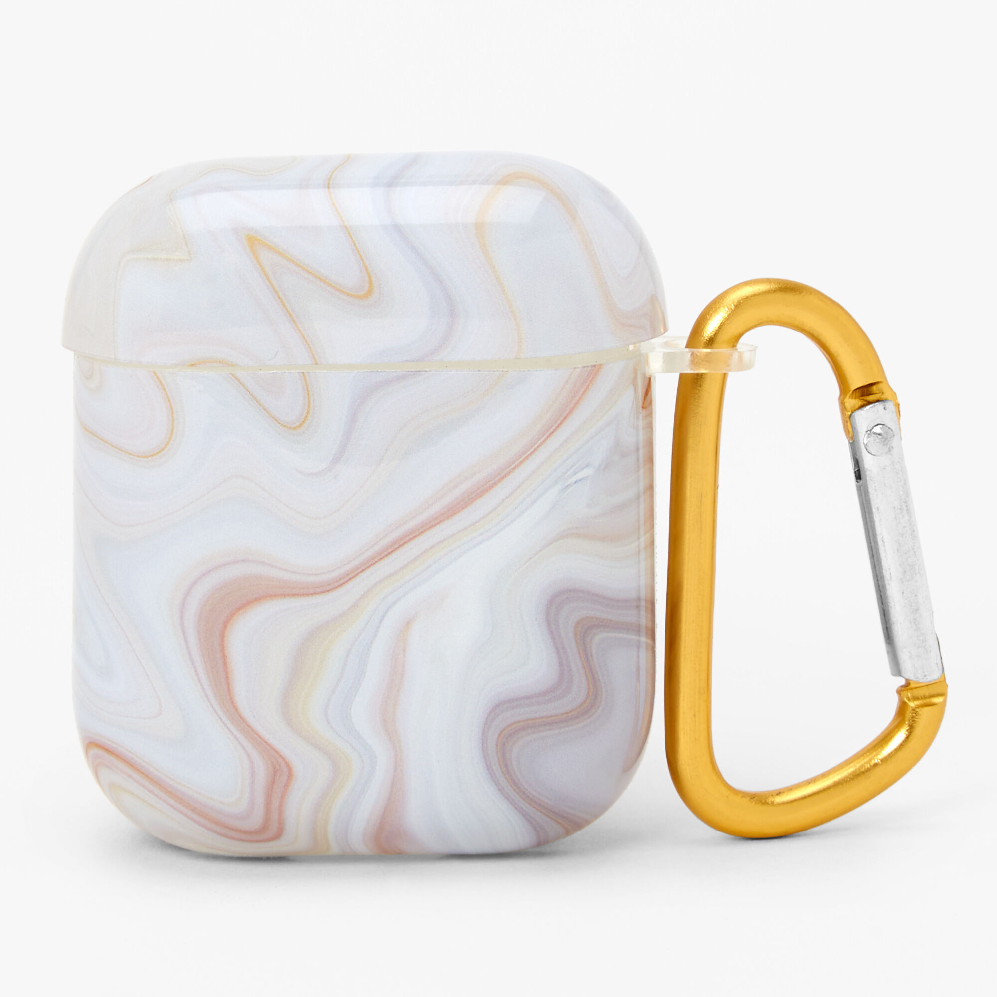 View Claires en Marble Silicone Earbud Case Cover Compatible With Apple Airpods Gold information