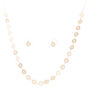 Rose Gold-Tone Filigree Disc Jewelry Set,