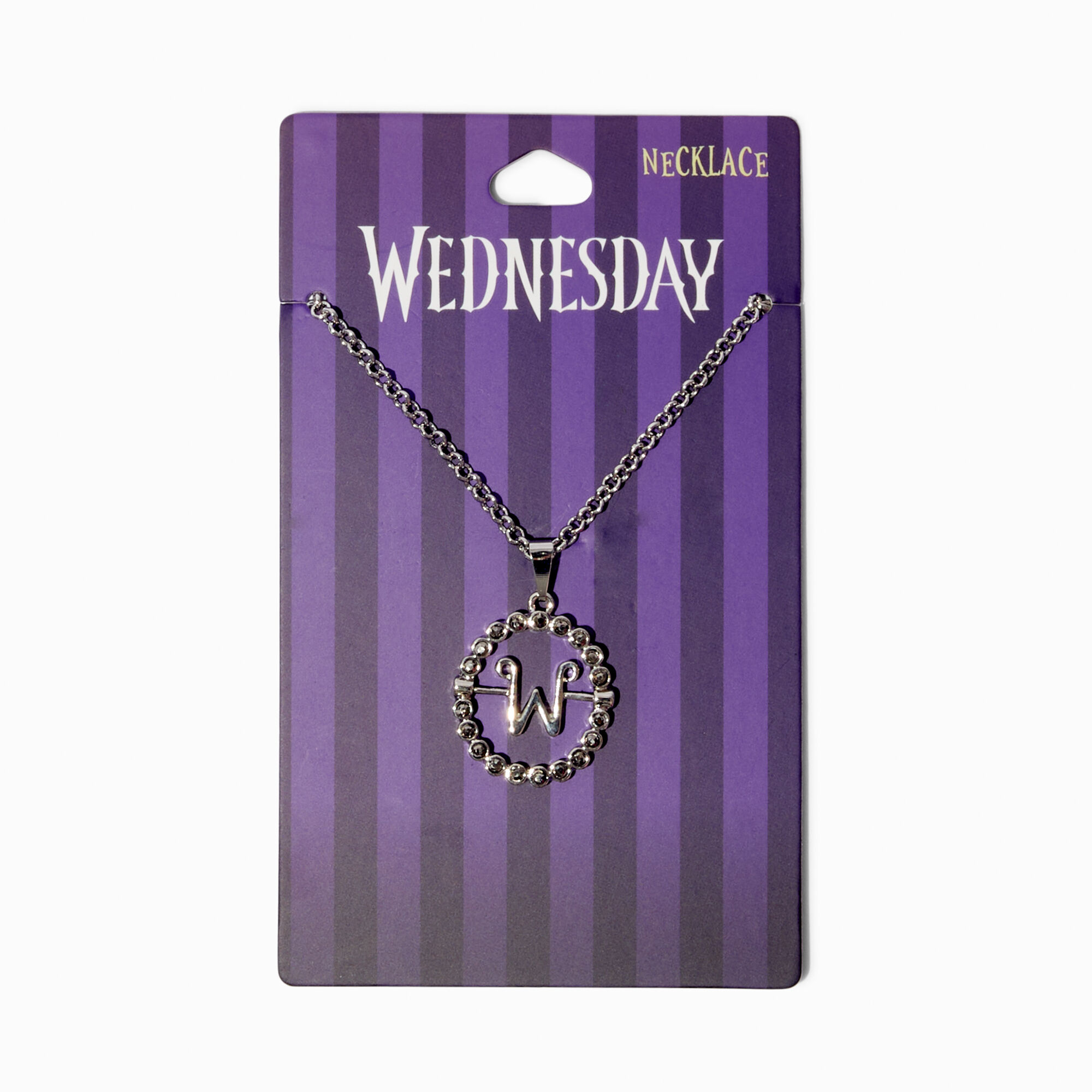 Wednesday™ Script Initial Silver-tone Necklace,