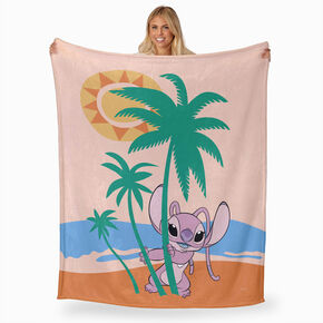 Disney Stitch Beach Angel Silk Touch Throw Blanket &#40;ds&#41;,