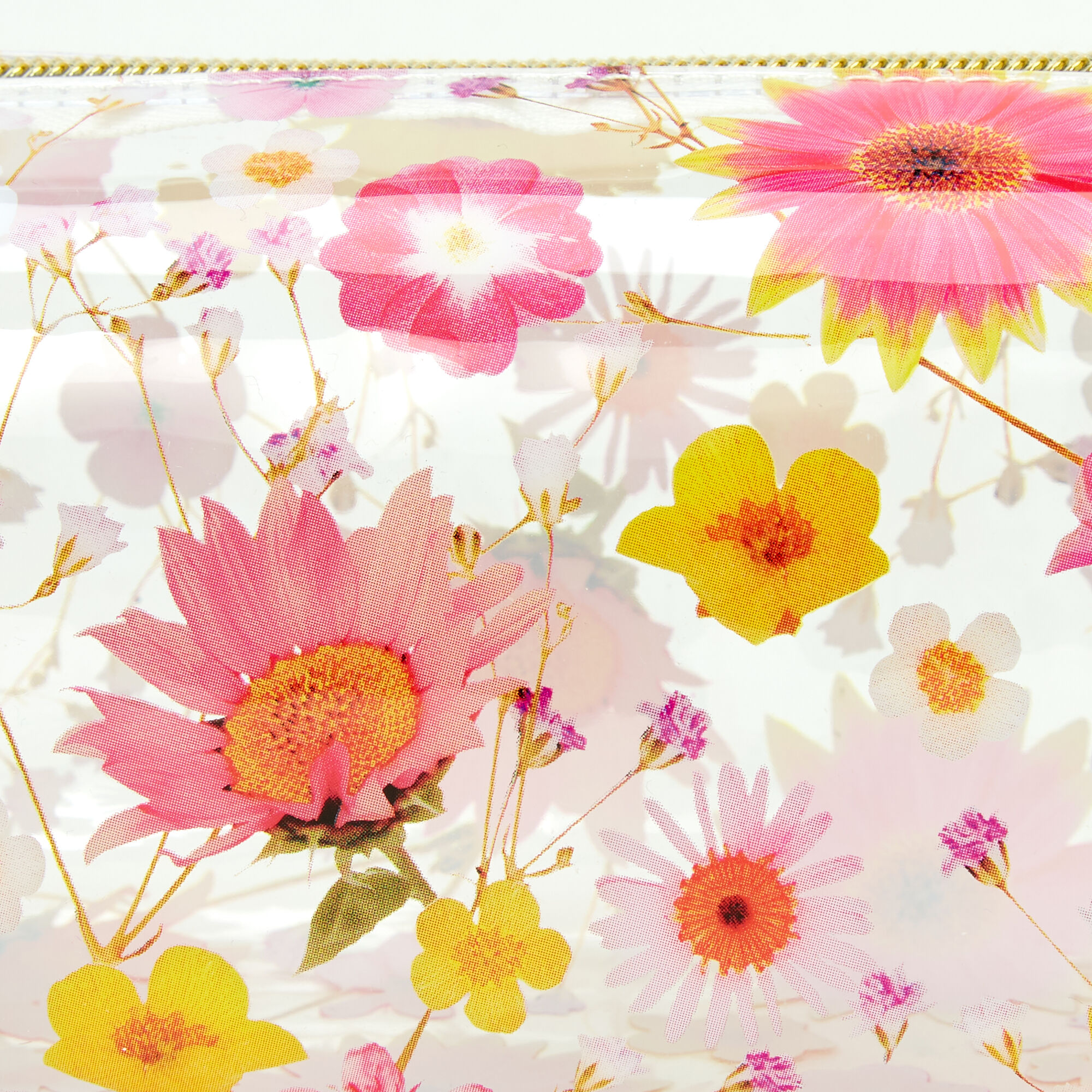 Pressed Flower Transparent Pencil Case,