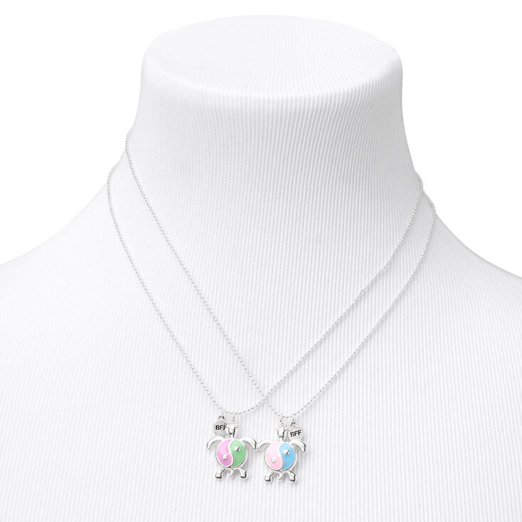 Best Friends Yin Yang Turtle Pendant Necklaces - 2 Pack,