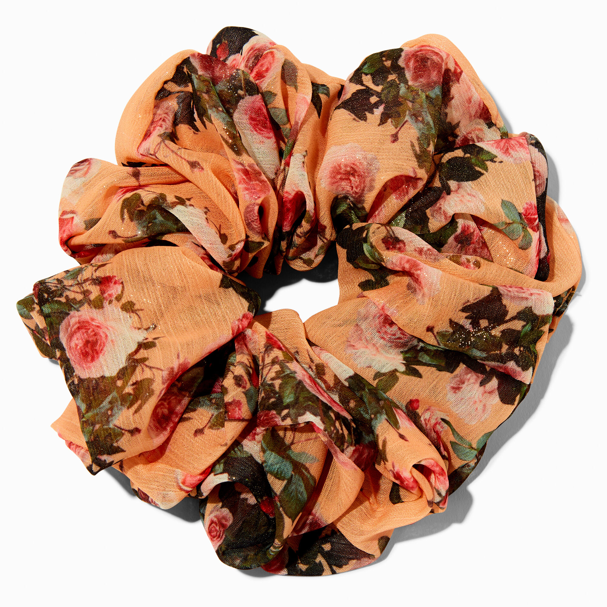 Giant Rose Lurex Hair Scrunchie,
