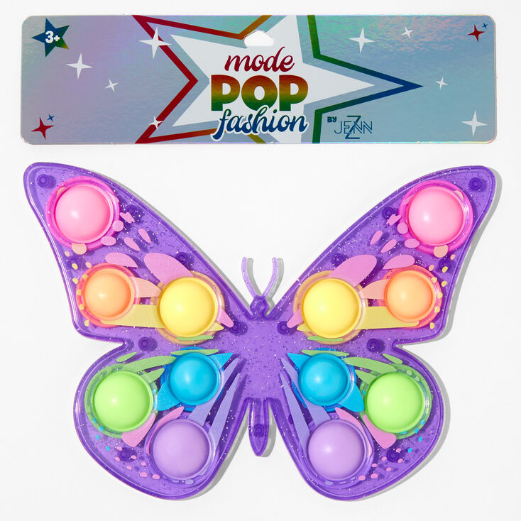 Pop Fashion Rainbow Butterfly Hard Mat Popper Fidget Toy,