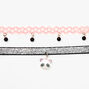 Claire&#39;s Club Pretty and Pink Panda Choker Necklaces - 2 Pack,