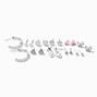 Boucles d&#39;oreilles empilables perle d&#39;imitation couleur argent&eacute;e - Lot de 10,