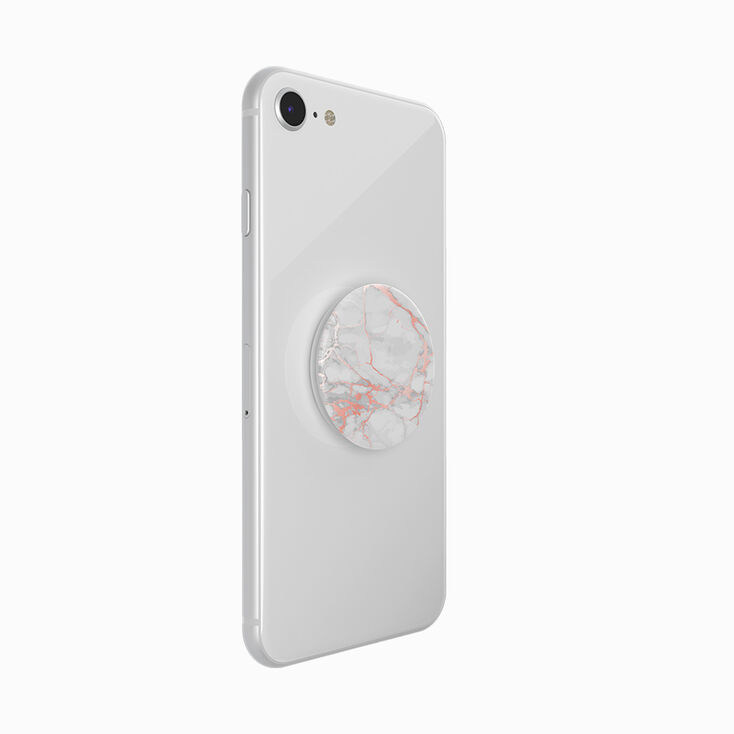 PopGrip PopSockets&reg; interchangeable - Lutz marbr&eacute; couleur dor&eacute; rose,