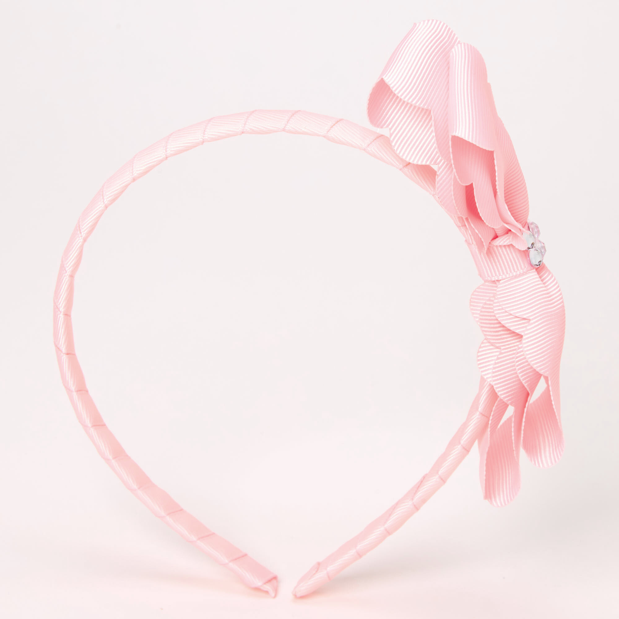 Claire's Club Scalloped Bow Headband - Pink,