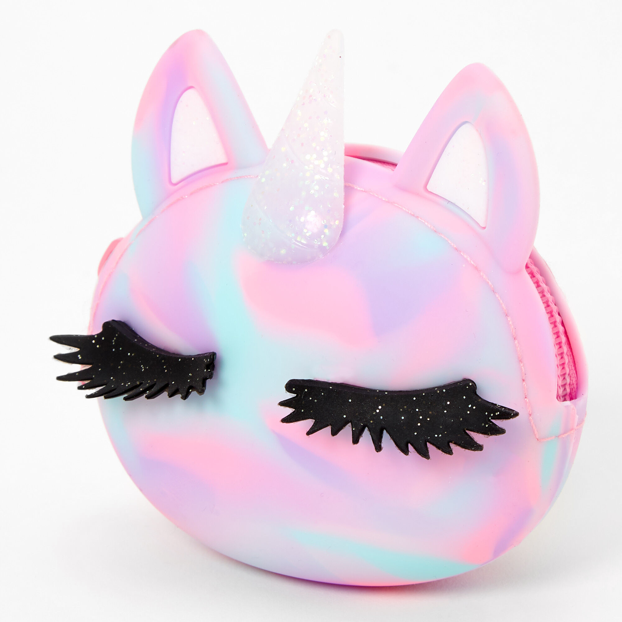 Claire's Club Furry Unicorn Makeup Bag - White | Claire's US