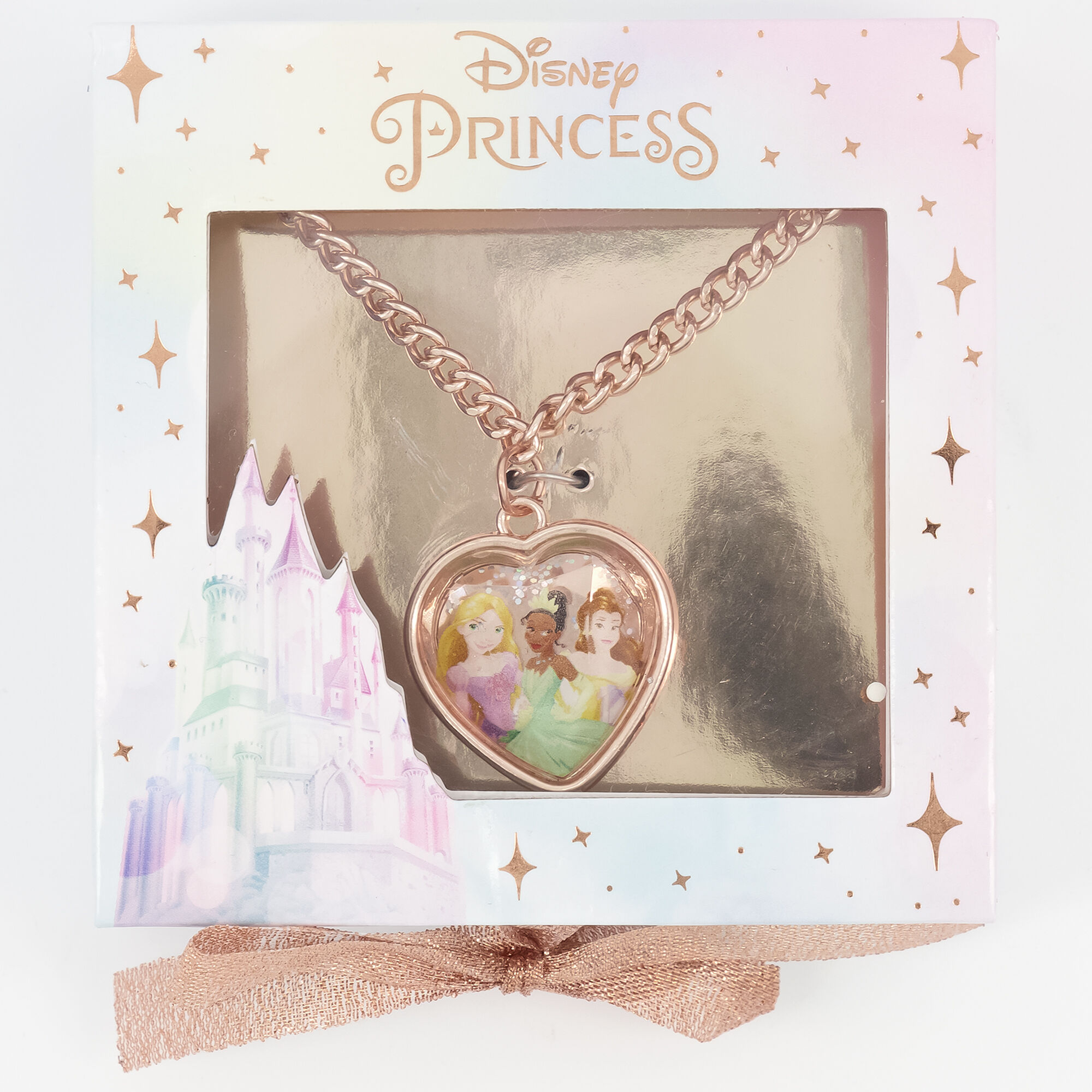 Boîte cadeau collier avec pendentif cœur ©Disney Princess - Rose,