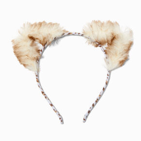 Furry Snow Leopard Ear Headband,