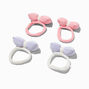 Claire&#39;s Club Pastel Puffy Bow Hair Ties - 4 Pack,