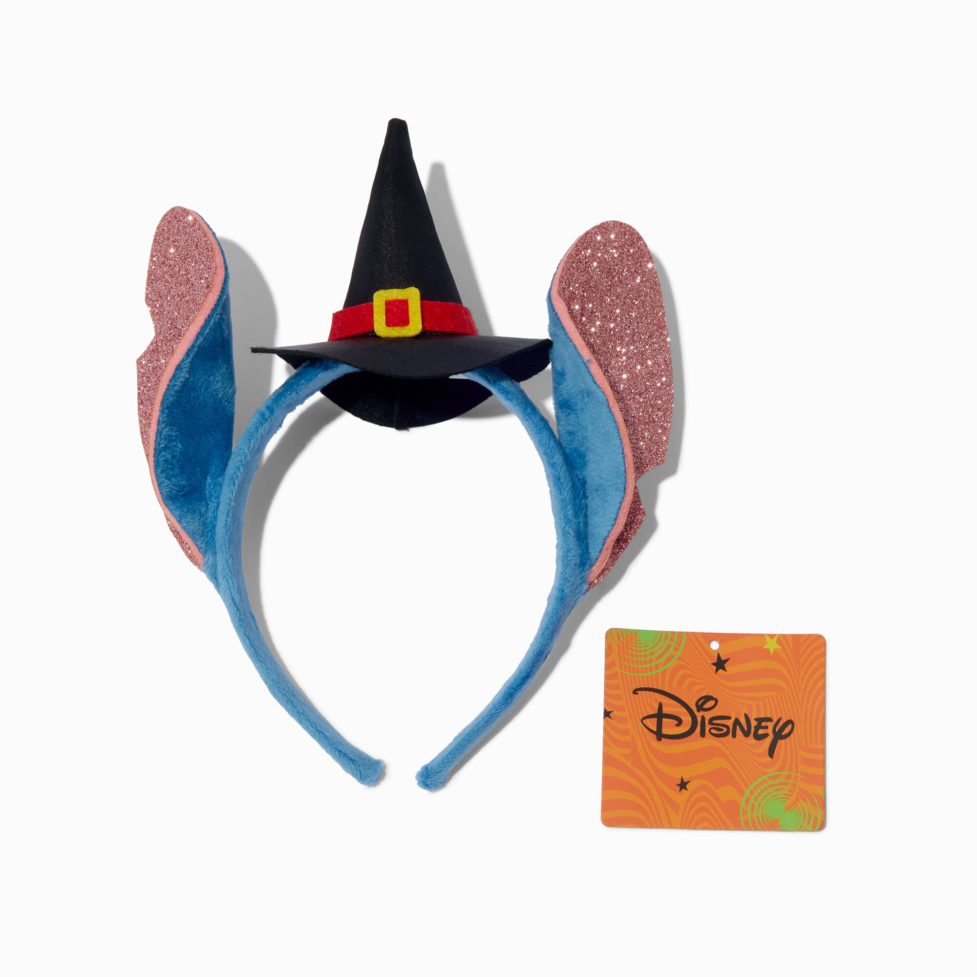 Disney Stitch Halloween Witch Glitter Ears Headband,