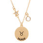 Gold Zodiac Pendant Necklace - Taurus,