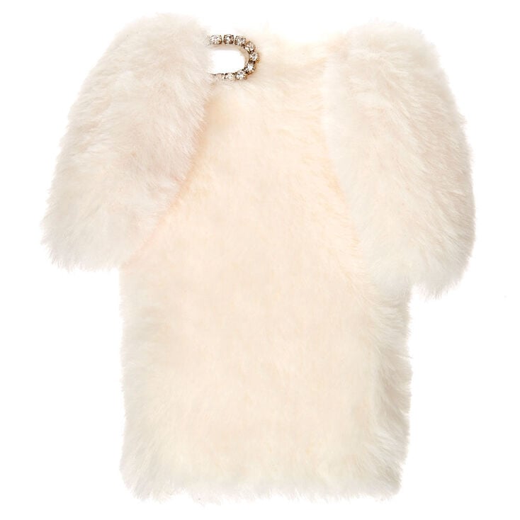 White Fur Bunny Phone Case - Fits iPhone 6/7/8/SE,