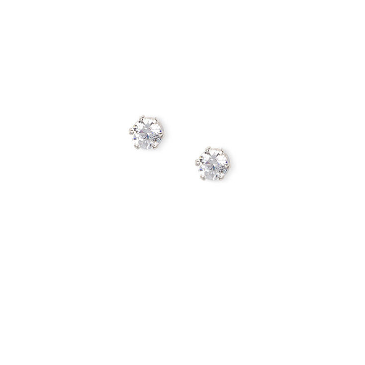 2MM Round Cubic Zirconia Magnetic Stud Earring | Claire's US