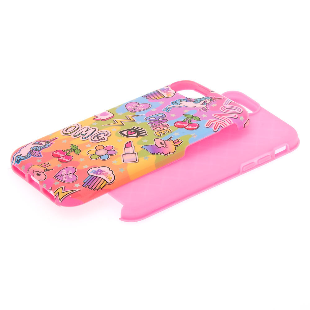 Rainbow Emoticon Protective Phone Case - Fits iPhone 6/7/8,